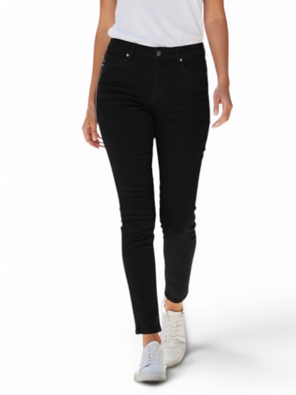 1822 Denim Black High Rise Ankle Skinny Jeans!